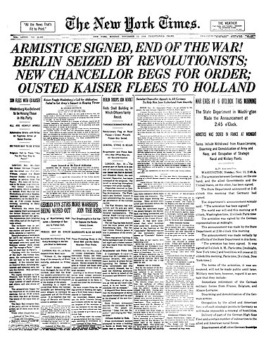 יום שביתת הנשק (סיום מלחמת העולם הראשונה)